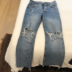 Anine Bing raw cut denim